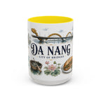 Da Nang Coffee Mug | Vietnam Travel Souvenir | Vintage Illustrated City Gift | 11 oz 15 oz Accent Mug