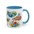 Graz Illustrated Travel Mug | City Souvenir Accent Coffee Mug | 11oz 15oz Ceramic Cup