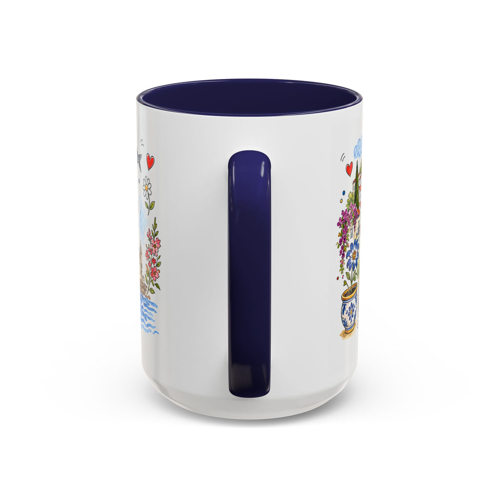 Lisbon Travel Mug | European City Souvenir Accent Coffee Mug | 11oz 15oz Ceramic Cup