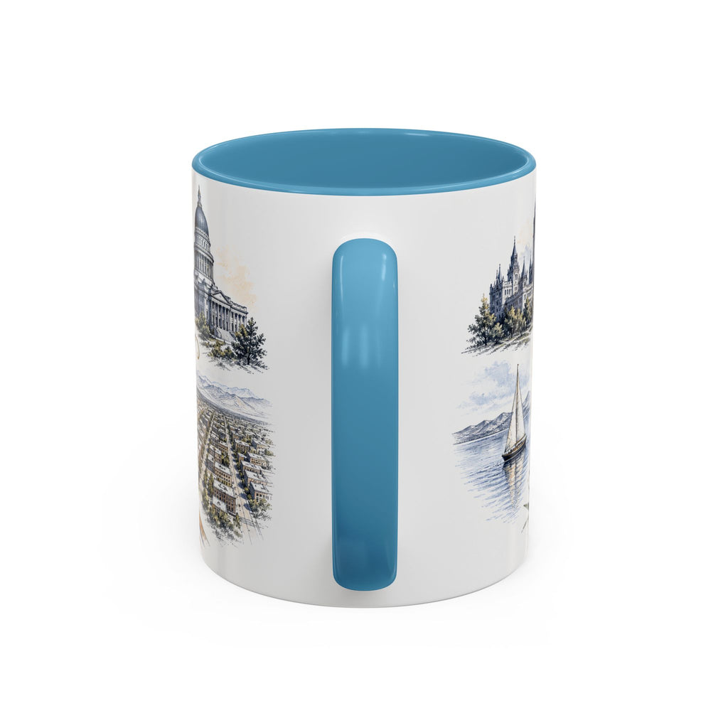 Salt Lake City Coffee Mug | United States Travel Souvenir | Vintage Illustrated City Gift | 11 oz 15 oz Accent Mug