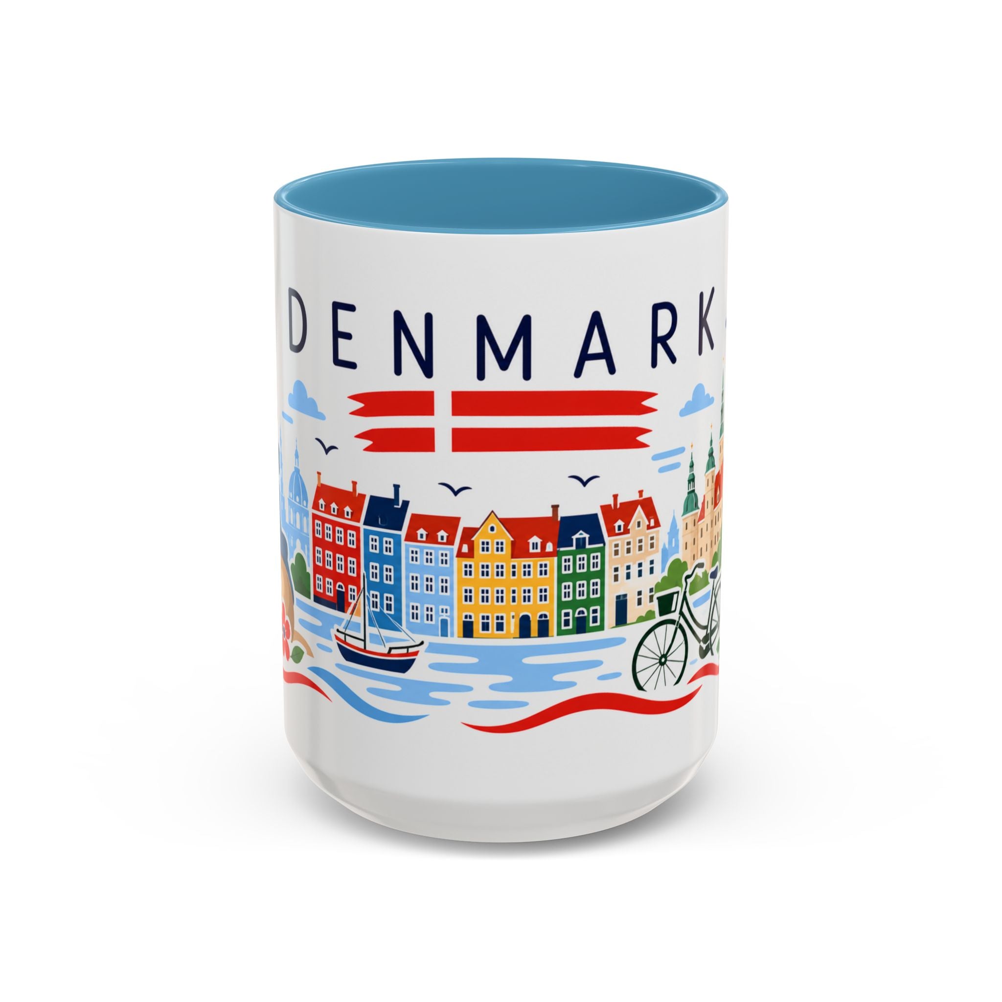 Denmark Coffee Mug | Travel Souvenir Accent Mug | Country Gift Ceramic Cup 11oz 15oz