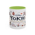 Tokyo Coffee Mug | Japan Souvenir Travel Gift | Accent Color Ceramic 11oz 15oz