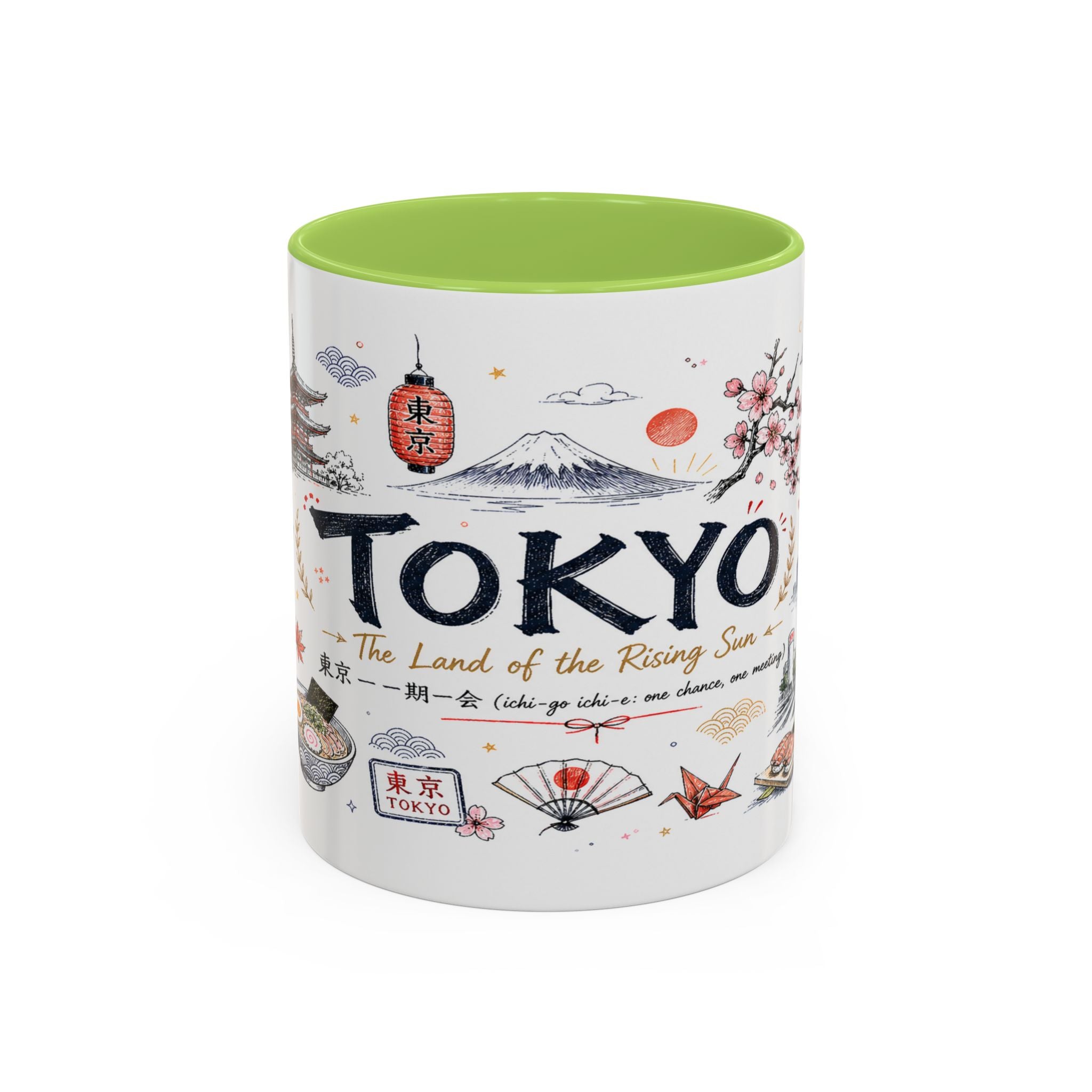 Tokyo Coffee Mug | Japan Souvenir Travel Gift | Accent Color Ceramic 11oz 15oz