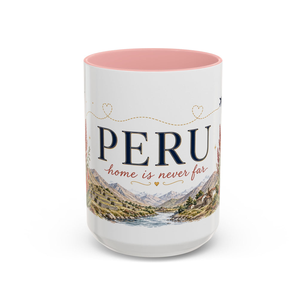 Peru Home Country Mug | Moving Away Gift | Long Distance Friendship | 11 oz 15 oz Accent Mug