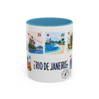 Rio de Janeiro Coffee Mug | Postage Stamp Collage Mug | Travel Souvenir Accent Cup 11oz 15oz