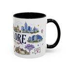 Bangalore Coffee Mug | India Souvenir Travel Gift | Accent Color Ceramic 11oz 15oz