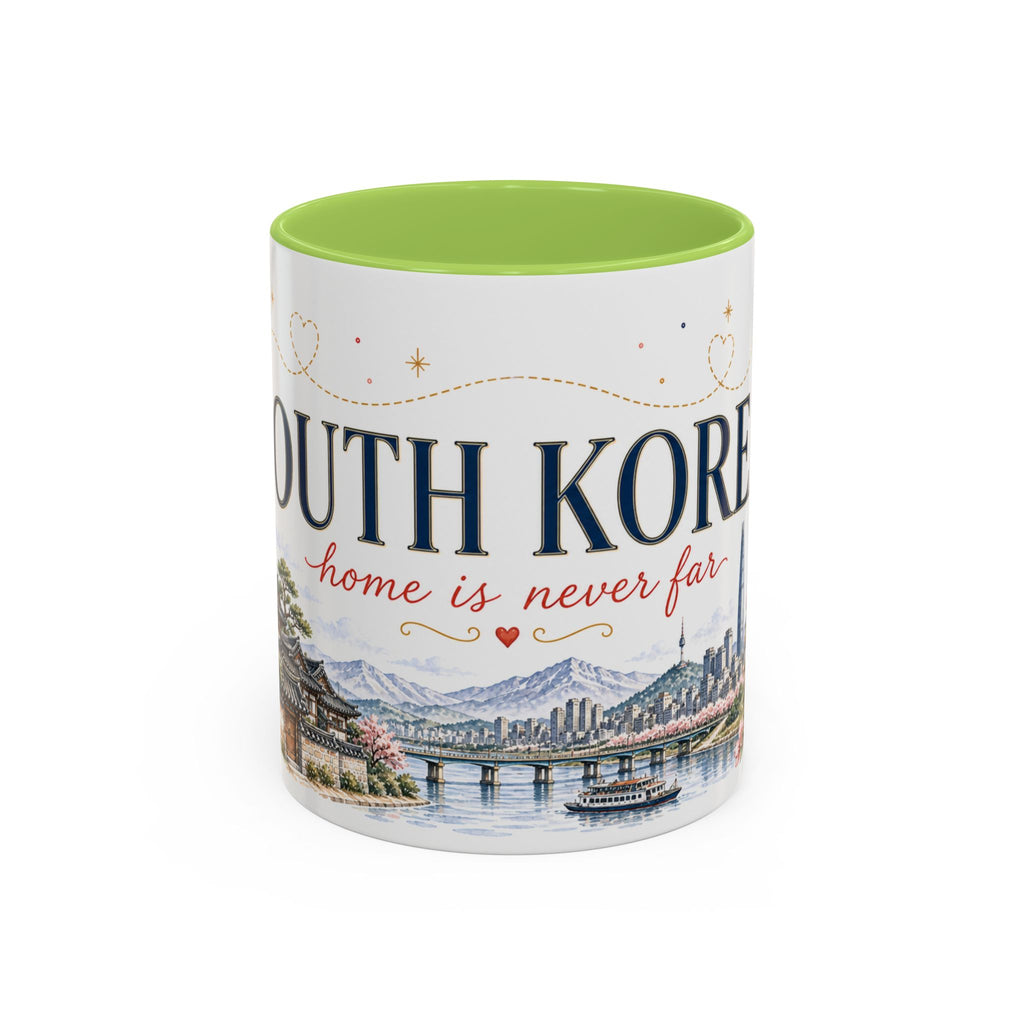 South Korea Home Country Mug | Moving Away Gift | Long Distance Friendship | 11 oz 15 oz Accent Mug