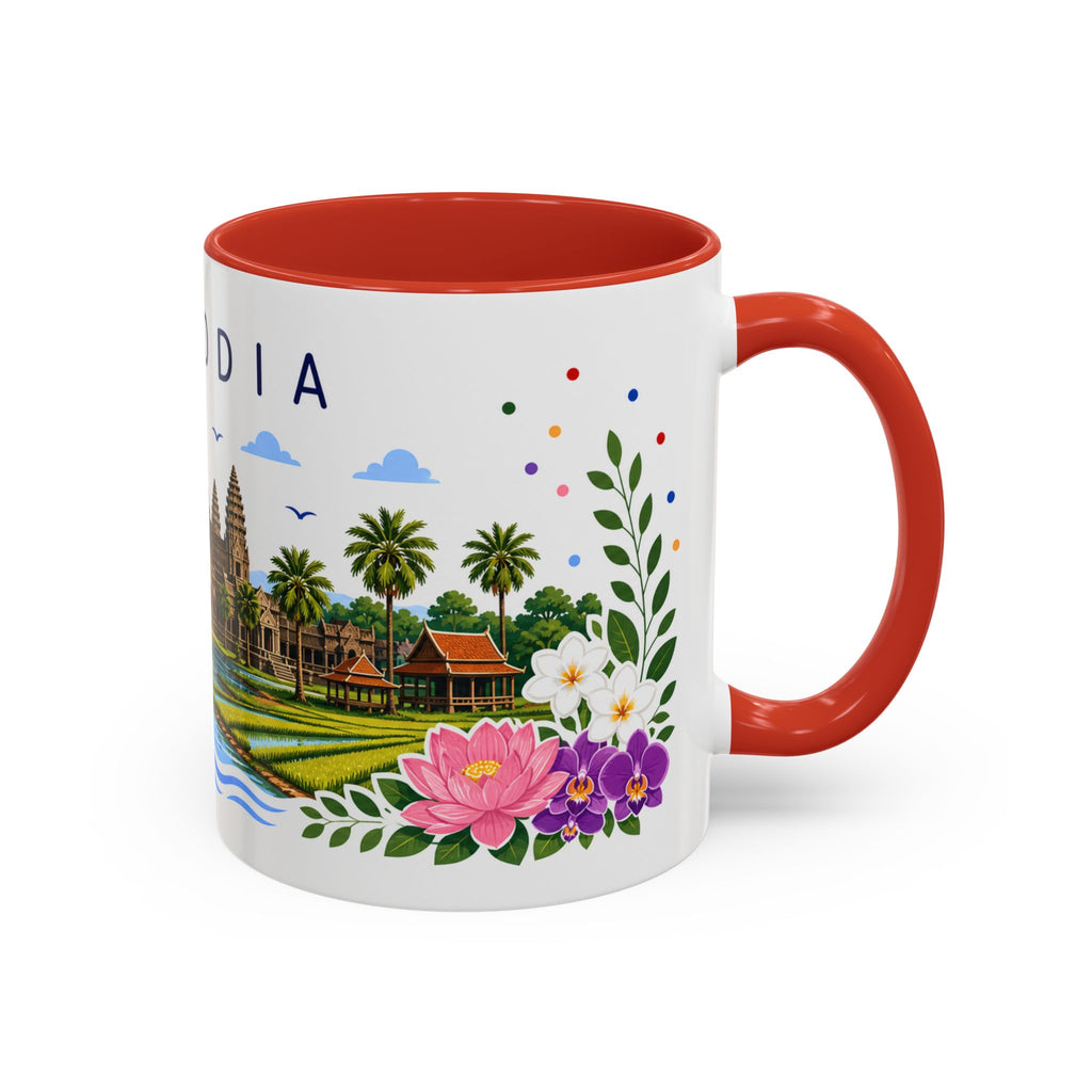 Cambodia Coffee Mug | Travel Souvenir Accent Mug | Place Gift Ceramic Cup 11oz 15oz