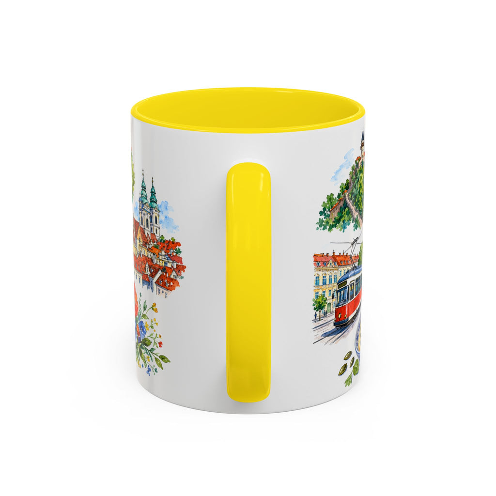 Graz Illustrated Travel Mug | City Souvenir Accent Coffee Mug | 11oz 15oz Ceramic Cup