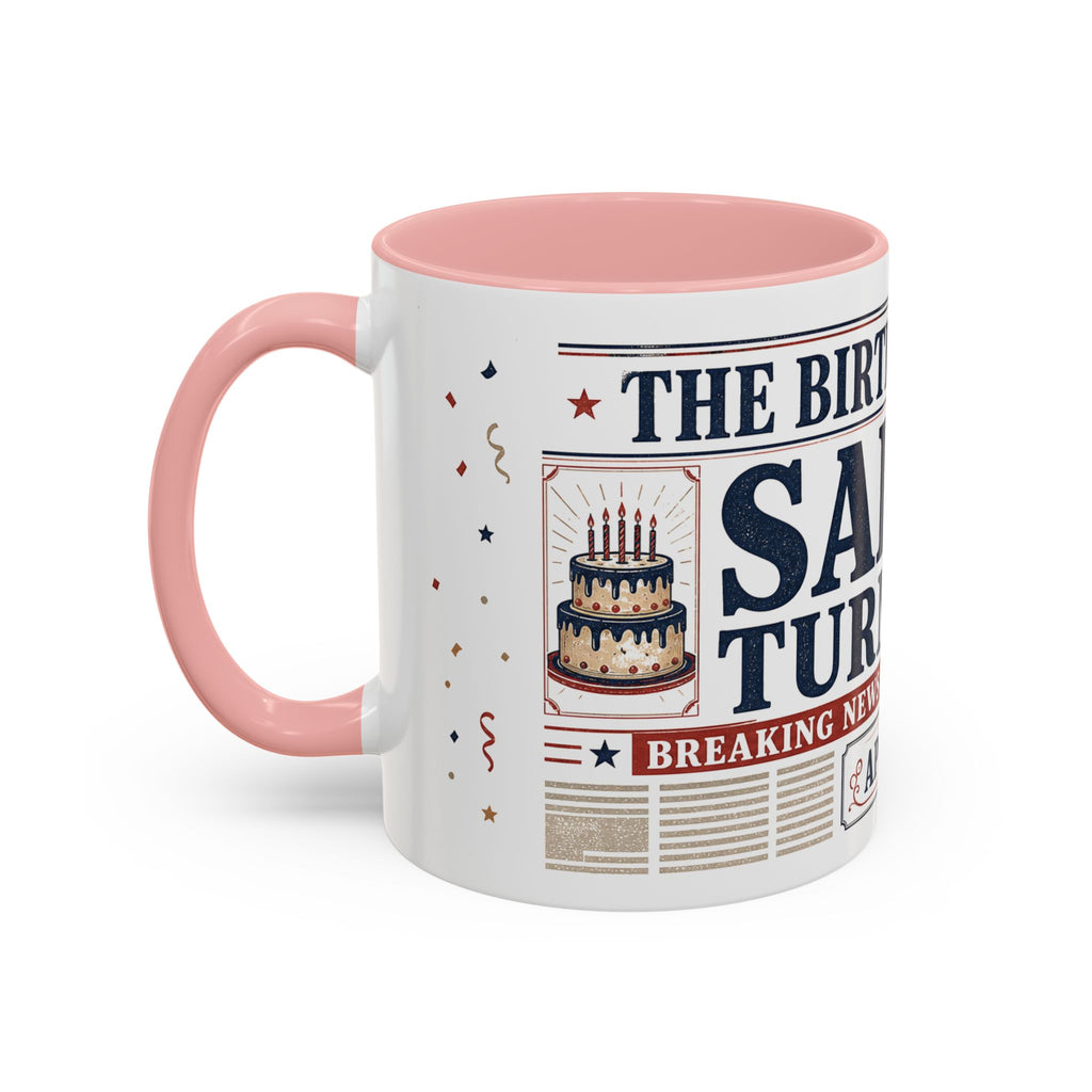 Birthday Newspaper Mug | Custom Name Age Date Gift | The Birthday Times Coffee Cup 11oz 15oz