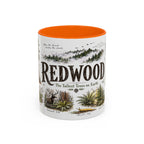 Redwood National Park Coffee Mug | California Coastal Forest Hiking Gift | Accent Color Ceramic 11oz 15oz