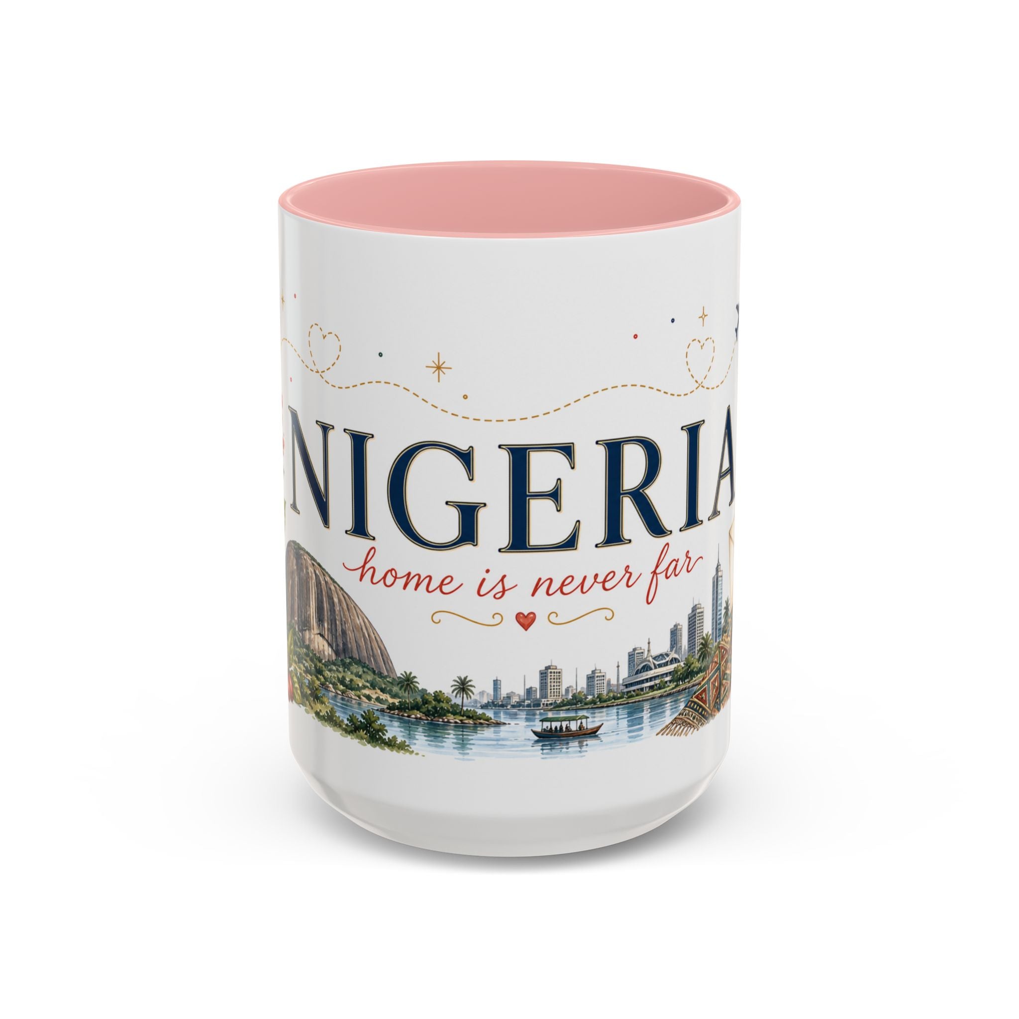 Nigeria Home Country Mug | Moving Away Gift | Long Distance Friendship | 11 oz 15 oz Accent Mug