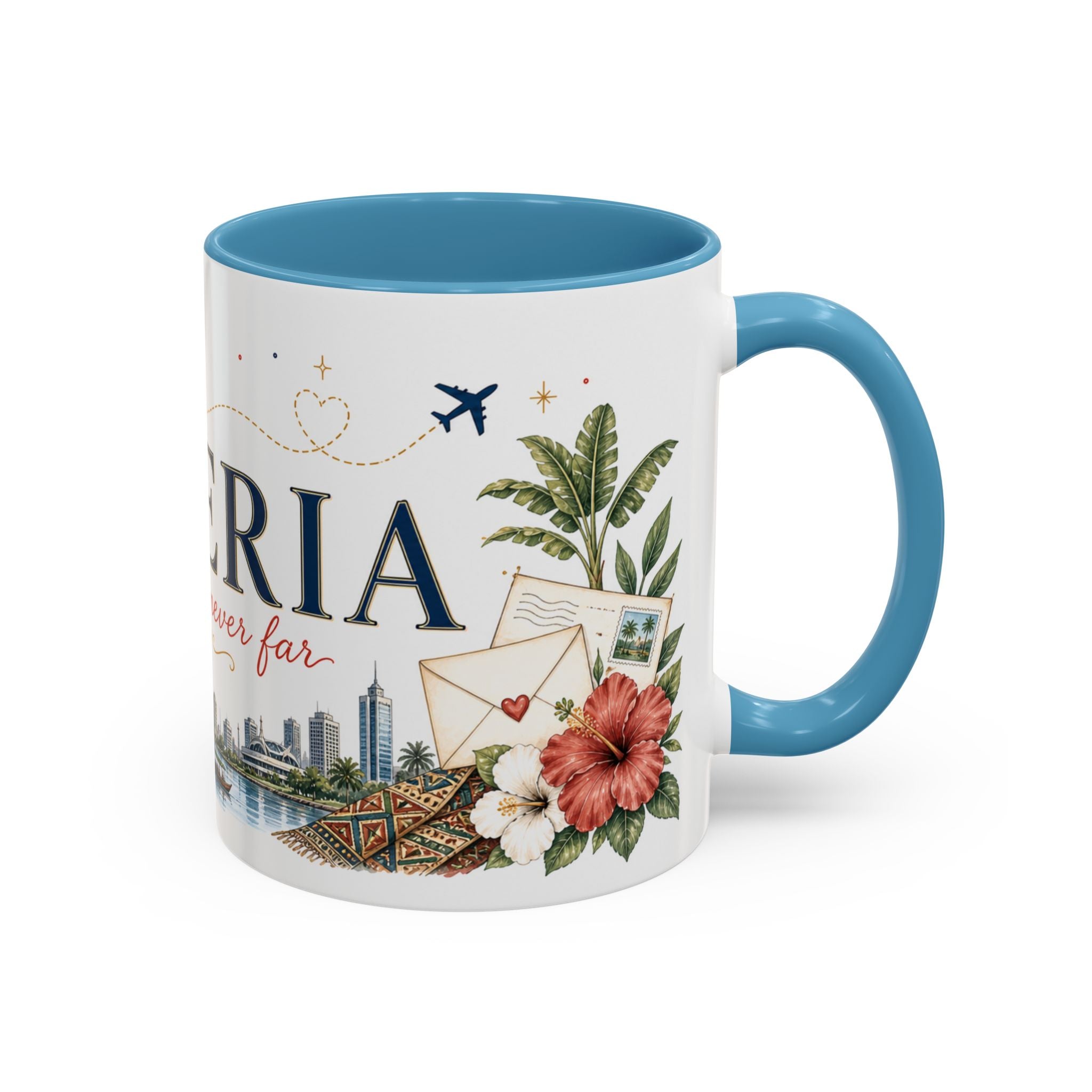 Nigeria Home Country Mug | Moving Away Gift | Long Distance Friendship | 11 oz 15 oz Accent Mug