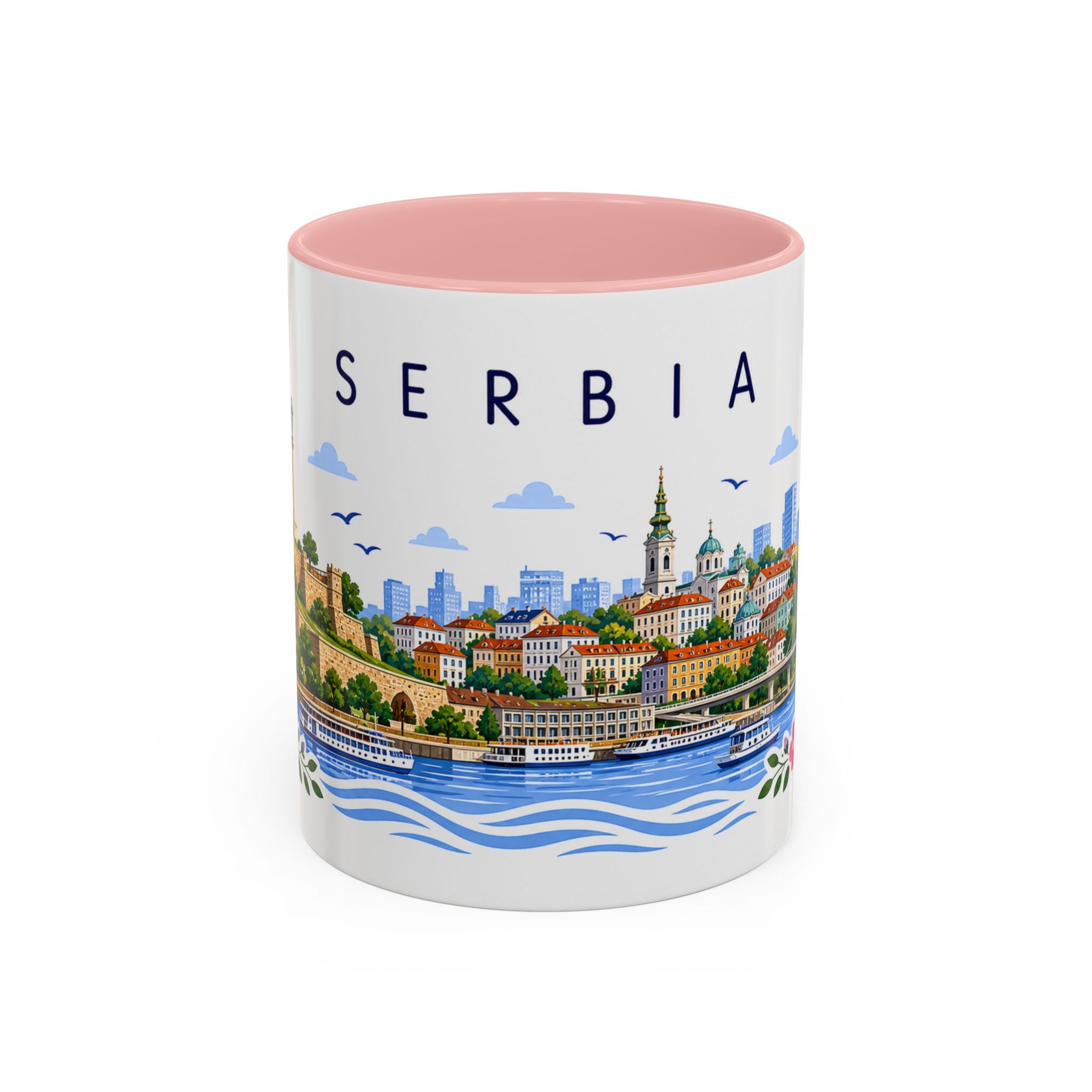Serbia Coffee Mug | Travel Souvenir Accent Mug | Place Gift Ceramic Cup 11oz 15oz
