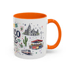 Mexico City Coffee Mug | Mexico Souvenir Travel Gift | Accent Color Ceramic 11oz 15oz
