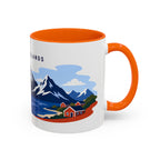 Lofoten Islands Coffee Mug | Travel Destination Souvenir Gift | Accent Color Ceramic 11oz 15oz