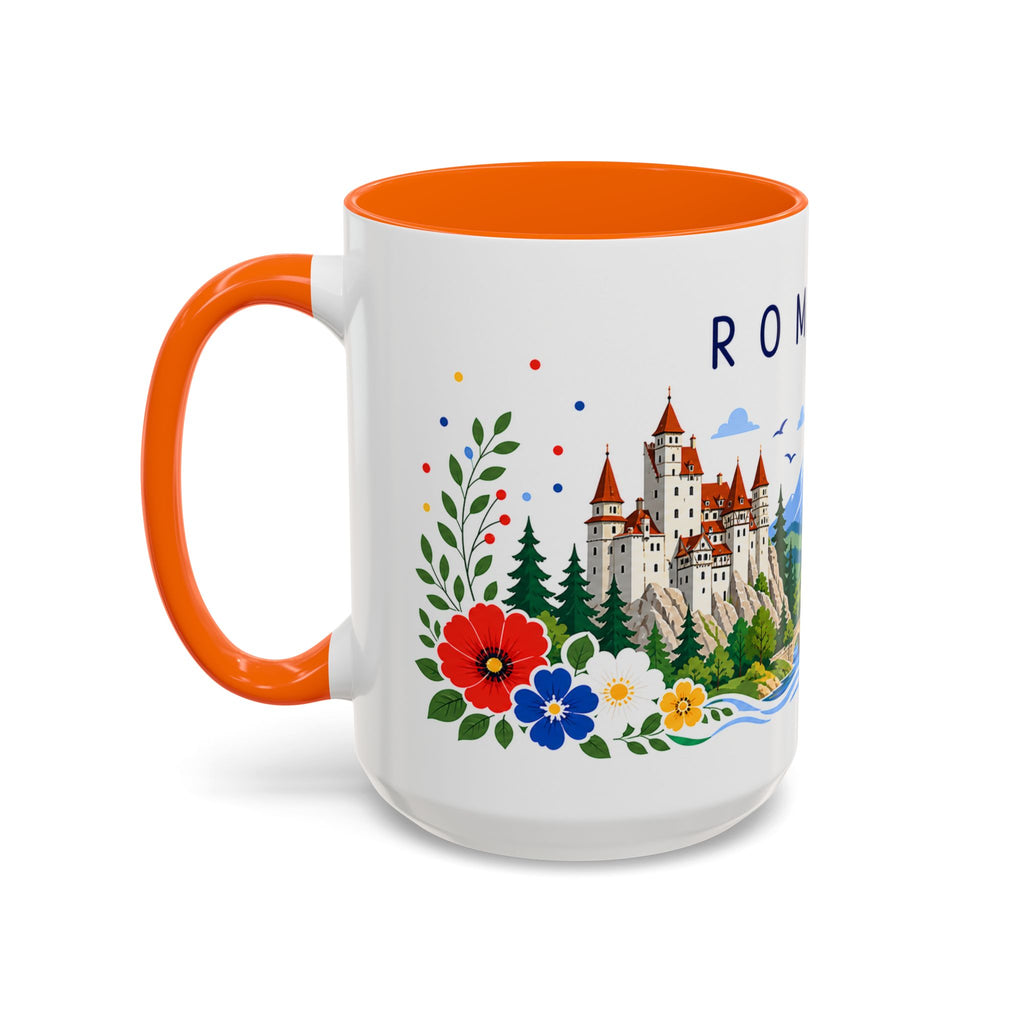 Romania Coffee Mug | Travel Souvenir Accent Mug | Place Gift Ceramic Cup 11oz 15oz