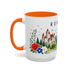 Romania Coffee Mug | Travel Souvenir Accent Mug | Place Gift Ceramic Cup 11oz 15oz