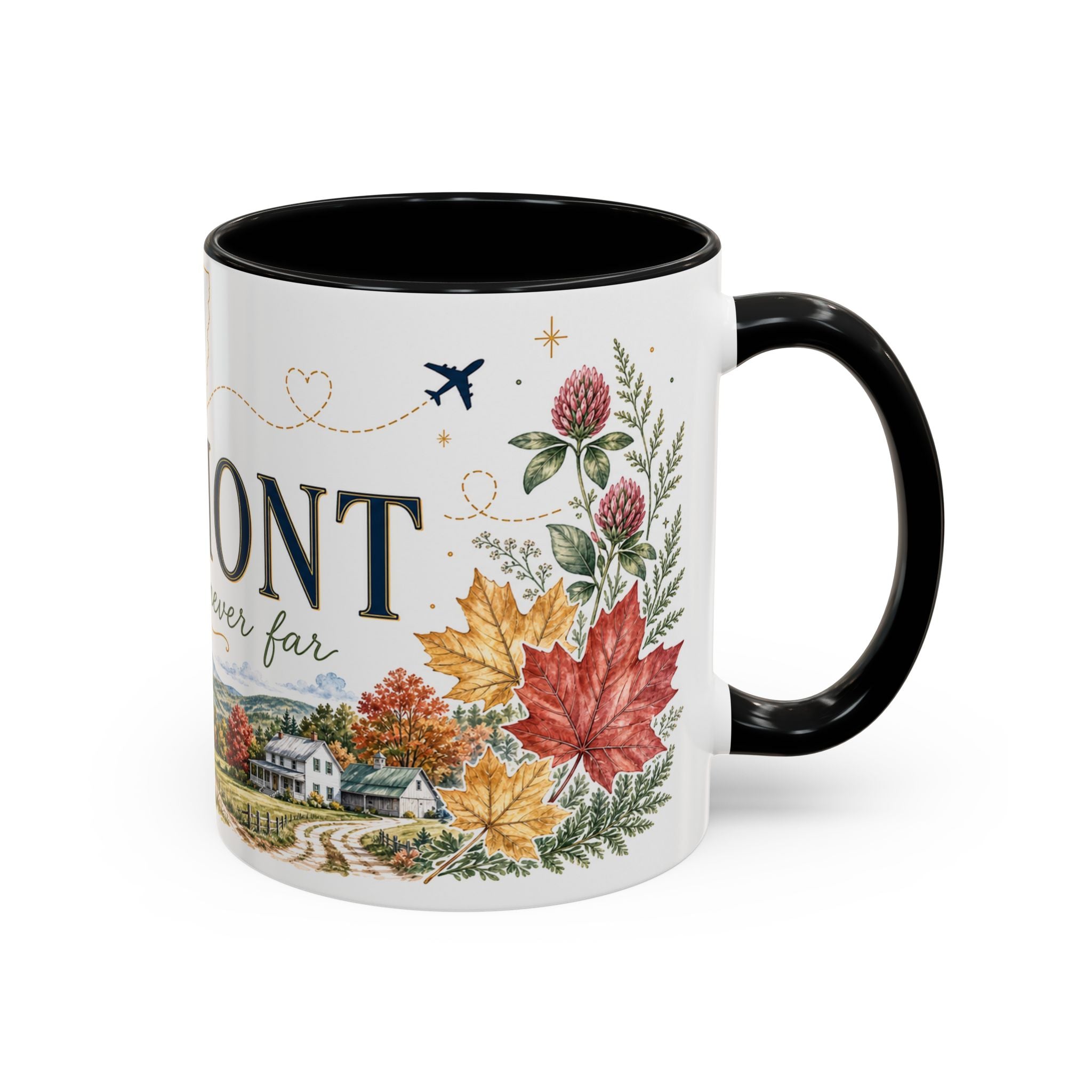 Vermont Home State Mug | Moving Away Gift | Long Distance Friendship Coffee Cup | 11oz 15oz Accent Mug