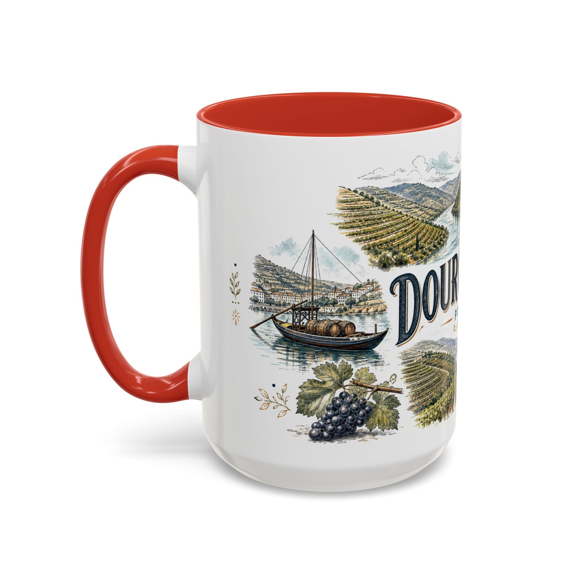 Douro Valley Mug, Portugal Travel Souvenir, Bucket List Gift, Accent Ceramic Coffee Mug 11oz 15oz