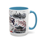 South Korea Soccer Coffee Mug | World Cup Fan Gift | Accent Color Ceramic 11oz 15oz Match Day Cup