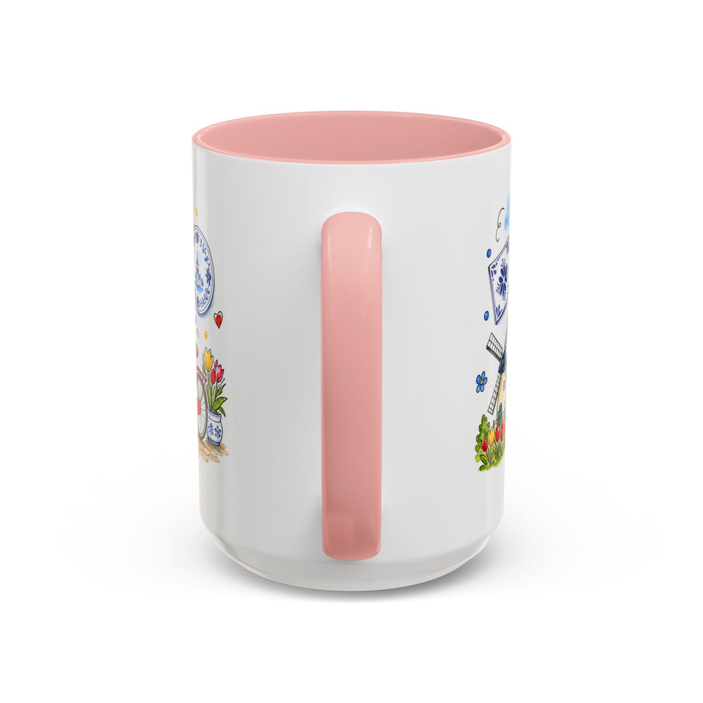 Amsterdam Travel Mug | European City Souvenir Accent Coffee Mug | 11oz 15oz Ceramic Cup