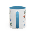 Woodland Christmas Mug | Deer Bird Watercolor Holiday Gift | Accent Cup 11oz 15oz