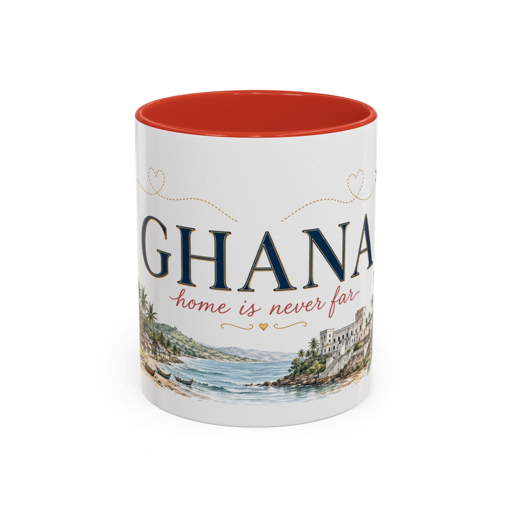 Ghana Home Country Mug | Moving Away Gift | Long Distance Friendship | 11 oz 15 oz Accent Mug