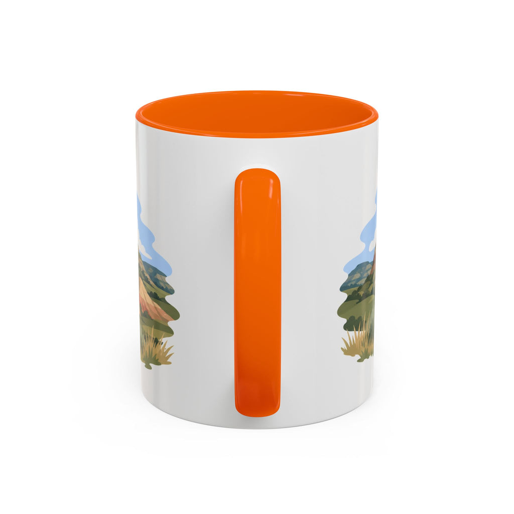 Theodore Roosevelt National Park Coffee Mug | Solid Color Block Park Souvenir | 11oz 15oz Accent Mug