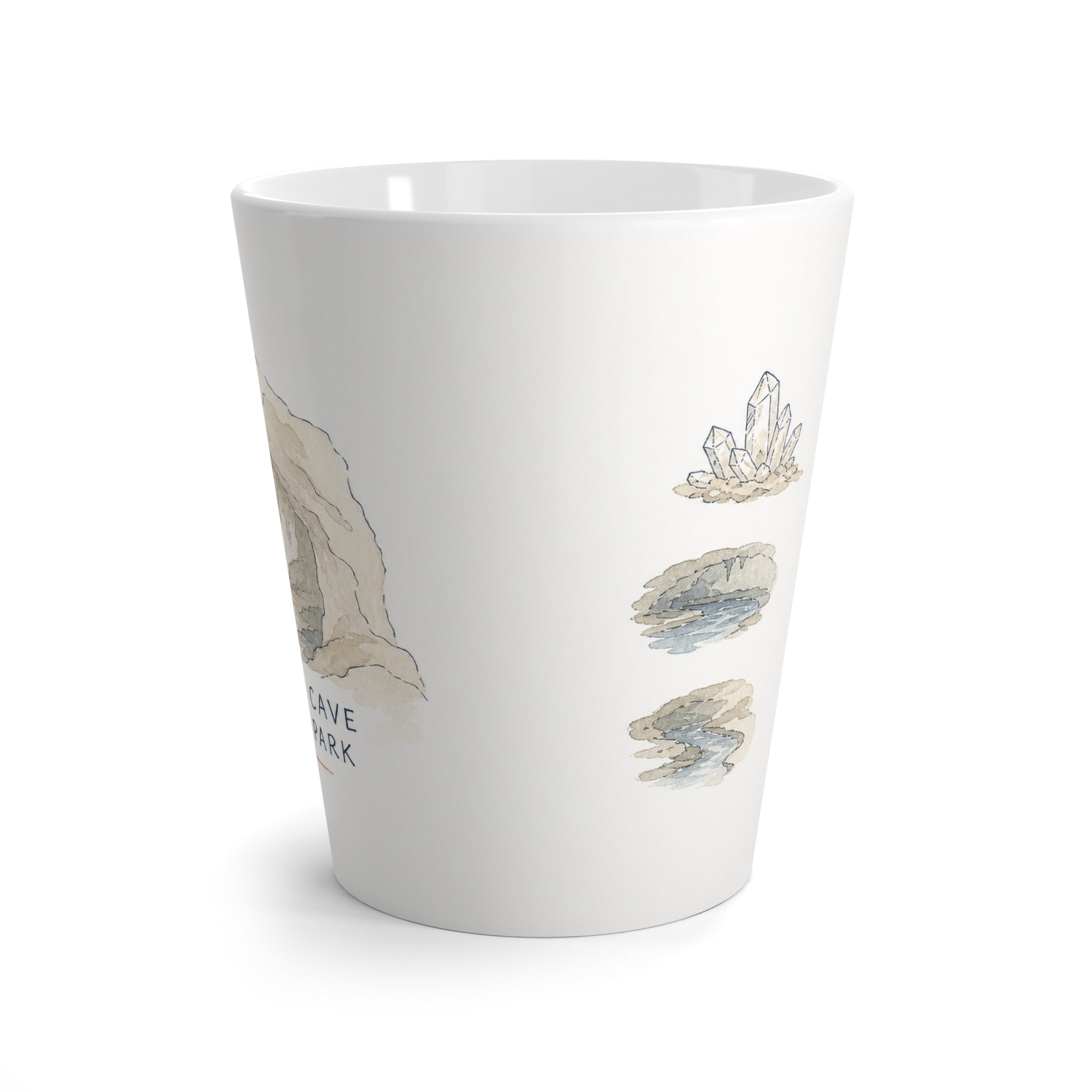 Mammoth Cave National Park Latte Mug | Pastel Watercolor Nature Coffee Cup | 12 oz Travel Souvenir Gift