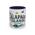 Galapagos Islands Coffee Mug | Travel Destination Souvenir Gift | Accent Color Ceramic 11oz 15oz
