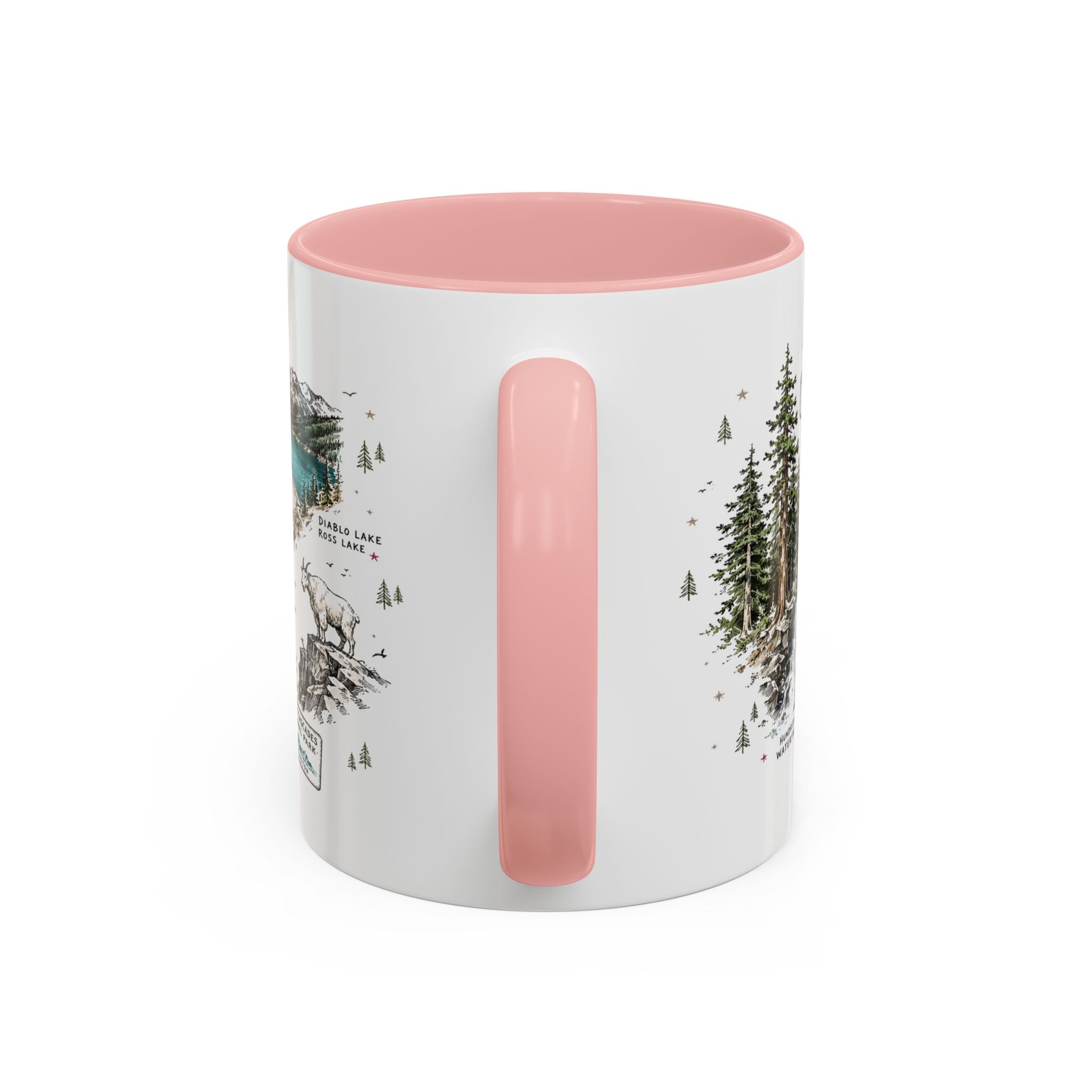 North Cascades National Park Coffee Mug | Washington Alpine Glacier Hiking Gift | Accent Color Ceramic 11oz 15oz