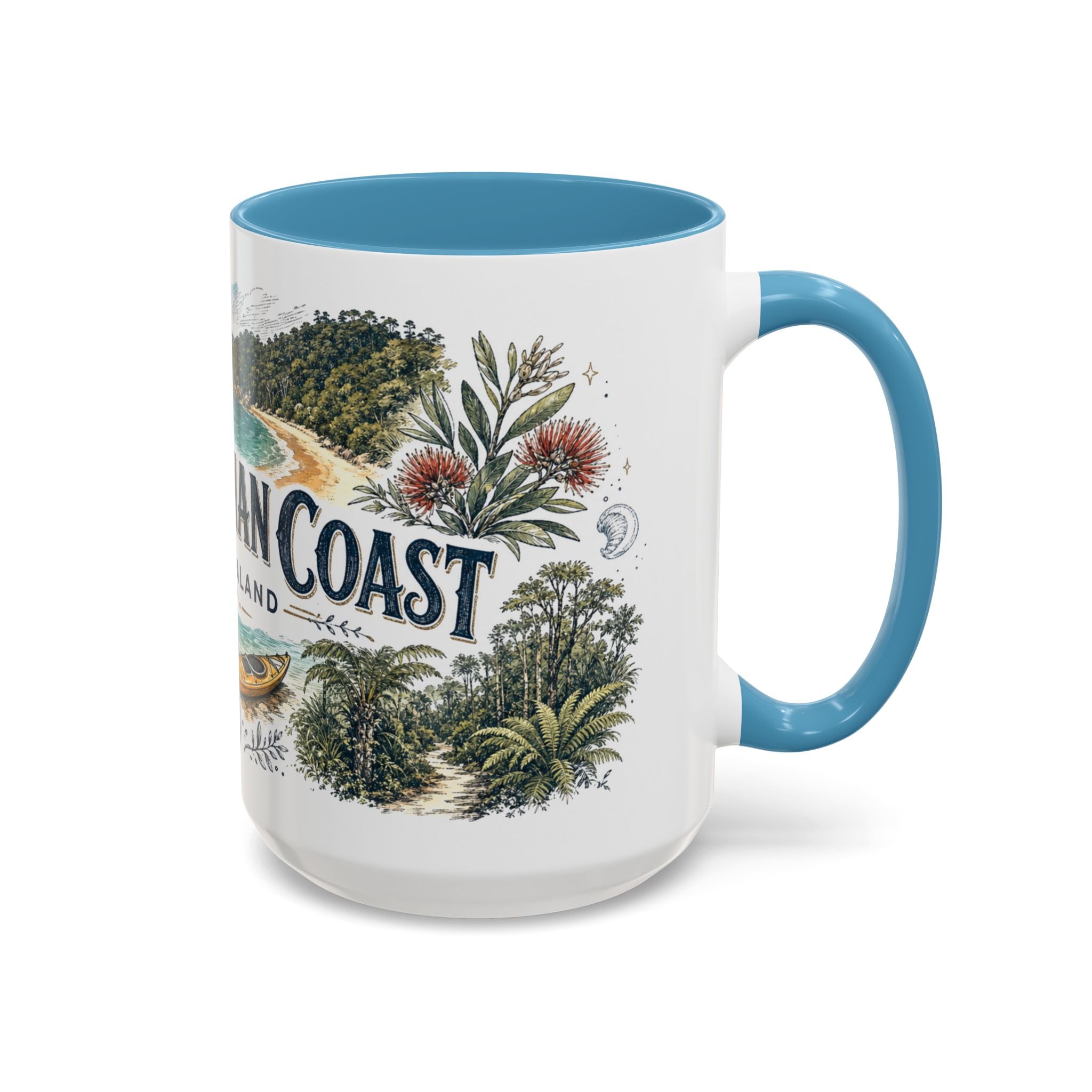 Abel Tasman Coast Mug, New Zealand Travel Souvenir, Bucket List Gift, Accent Ceramic Coffee Mug 11oz 15oz