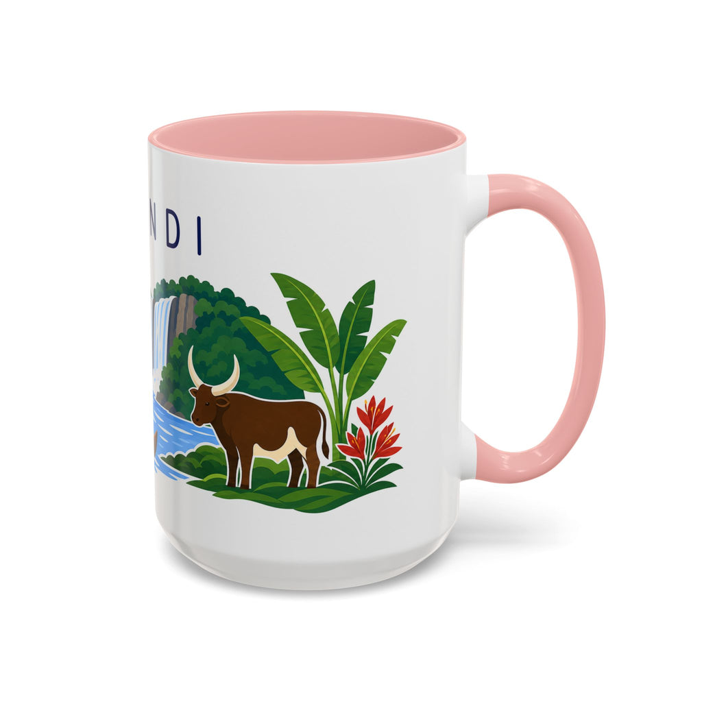 Burundi Coffee Mug | Travel Souvenir Accent Mug | Country Gift Ceramic Cup 11oz 15oz