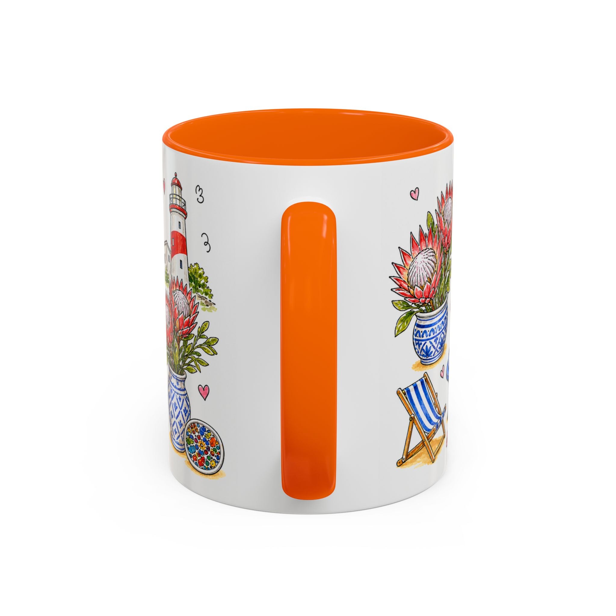 Cape Town Illustrated Travel Mug | City Souvenir Accent Coffee Mug | 11oz 15oz Ceramic Cup