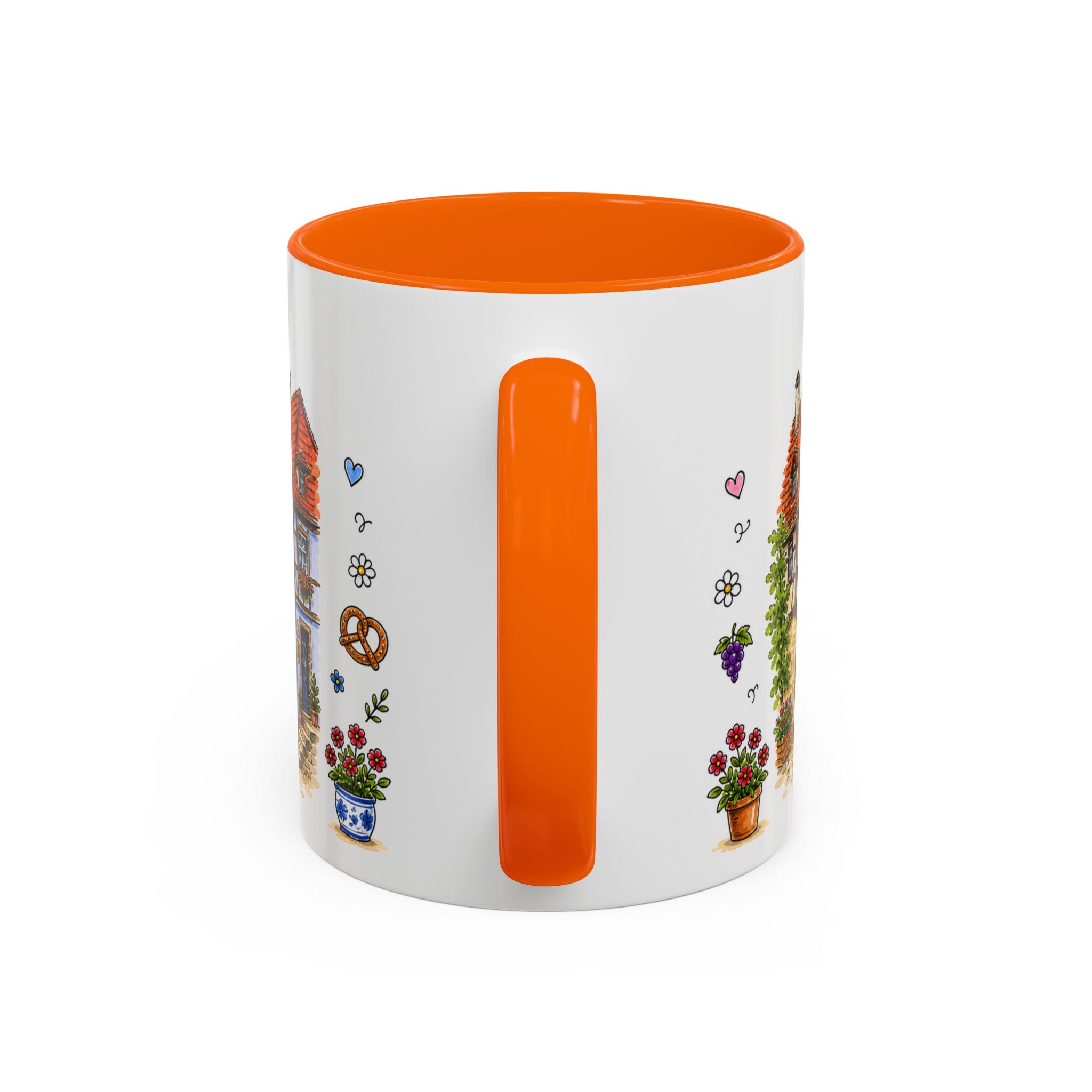 Rothenburg Illustrated Travel Mug | Germany Souvenir Accent Coffee Mug | 11oz 15oz Ceramic Cup