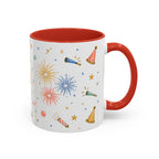 New Year Midnight Mug | Candle Firework Watercolor Party Gift | Accent Cup 11oz 15oz