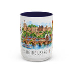 Heidelberg Illustrated Travel Mug | City Souvenir Accent Coffee Mug | 11oz 15oz Ceramic Cup