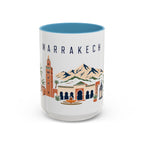 Marrakech Coffee Mug | Morocco Travel Souvenir | Porcelain Decal City Gift | 11oz 15oz Accent Mug