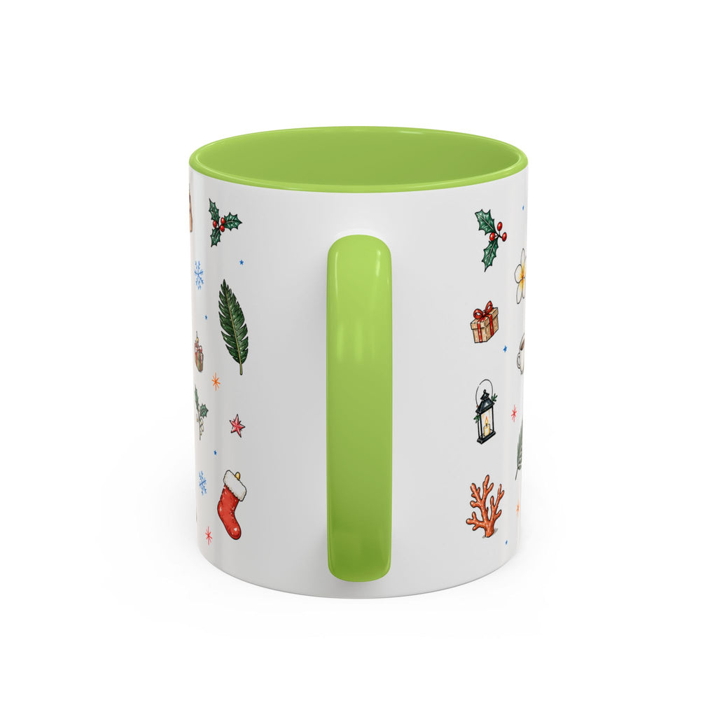 Honolulu Christmas Mug | Watercolor City Souvenir | Ceramic Coffee Cup (11oz 15oz)