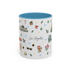Los Angeles Christmas Mug | Watercolor City Souvenir | Ceramic Coffee Cup (11oz or 15oz)