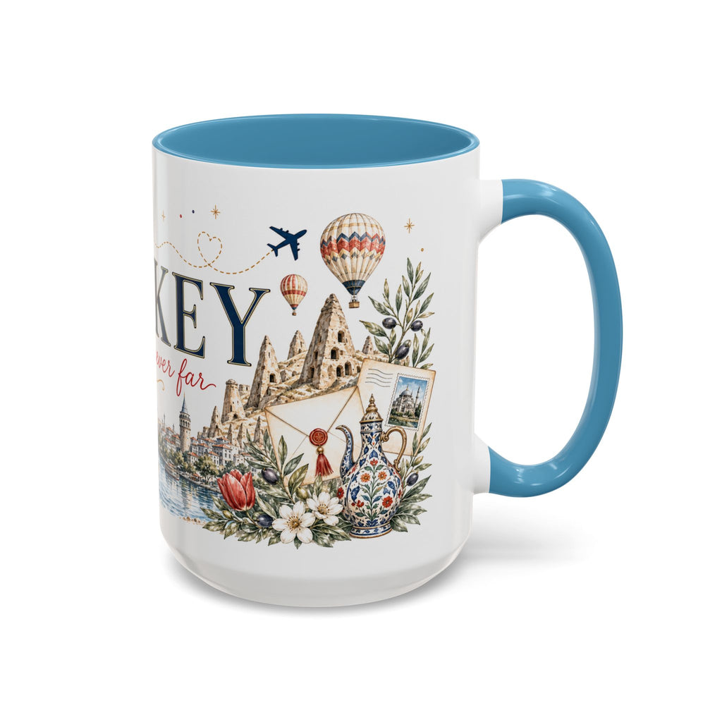 Turkey Home Country Mug | Moving Away Gift | Long Distance Friendship | 11 oz 15 oz Accent Mug