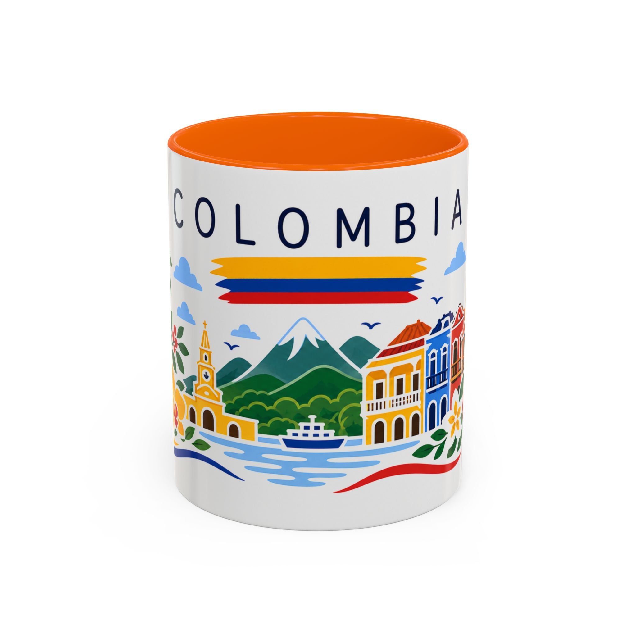 Colombia Coffee Mug | Travel Souvenir Accent Mug | Country Gift Ceramic Cup 11oz 15oz