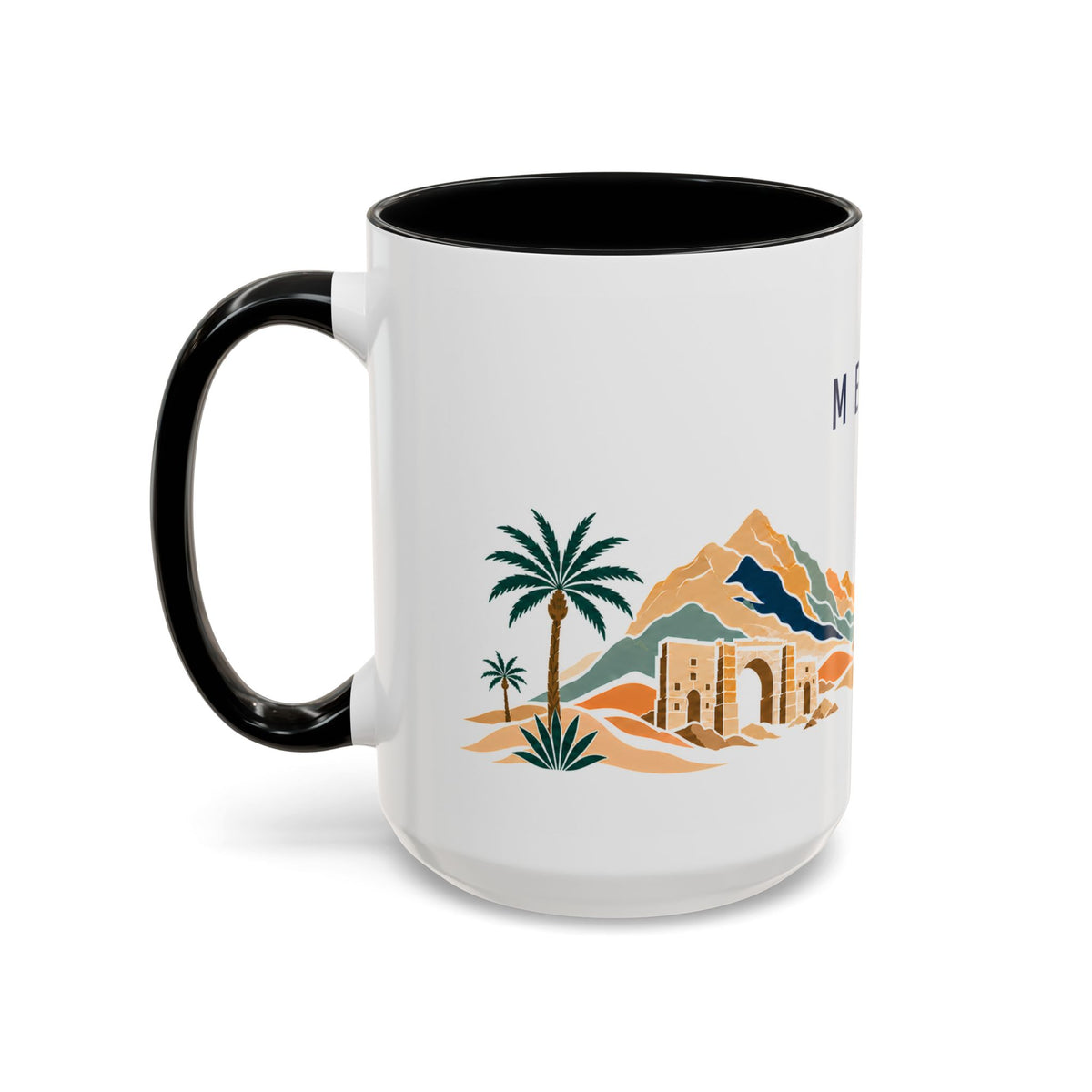 Mecca Coffee Mug | Saudi Arabia Travel Souvenir | Porcelain Decal City Gift | 11oz 15oz Accent Mug
