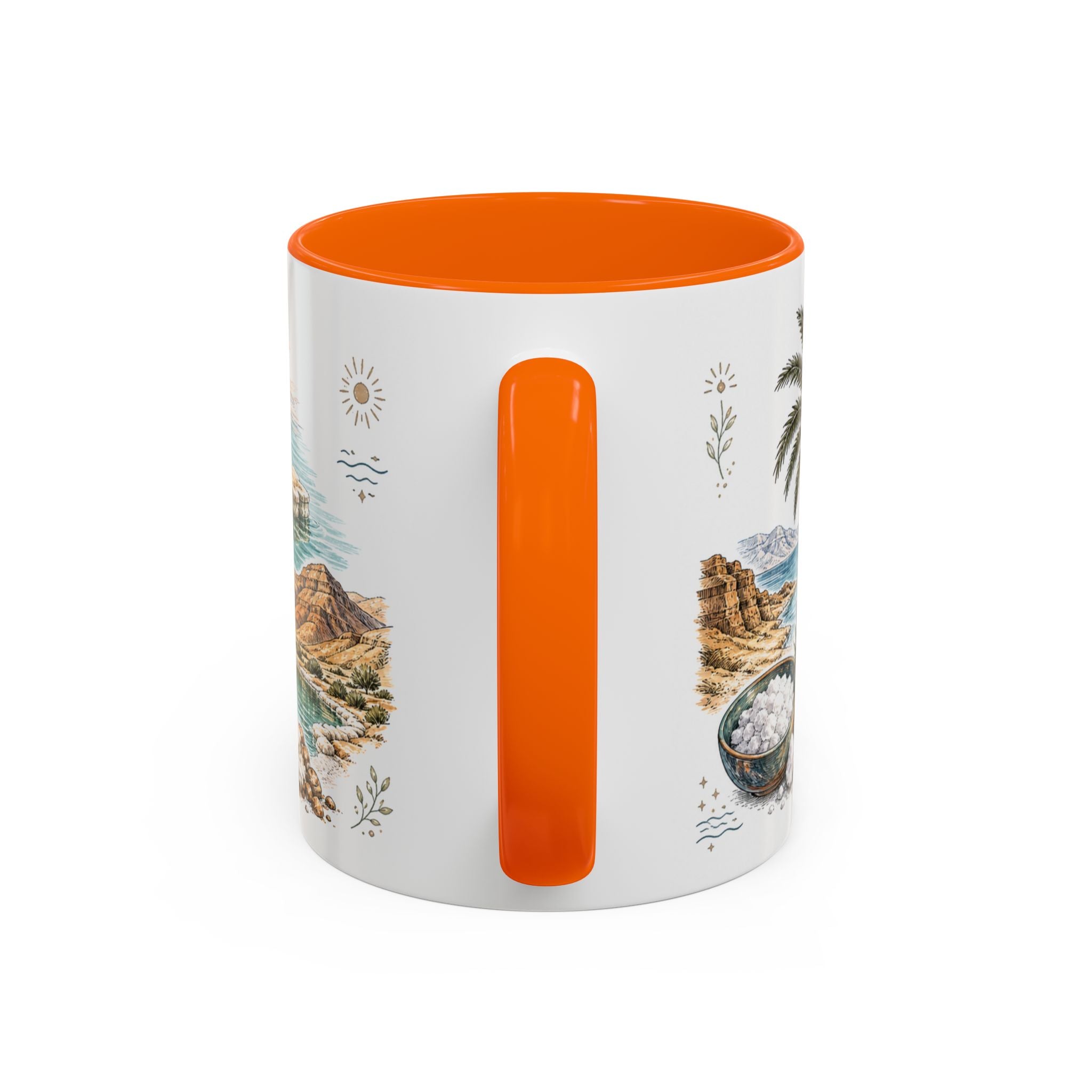 Dead Sea Mug, Jordan Travel Souvenir, Bucket List Gift, Accent Ceramic Coffee Mug 11oz 15oz