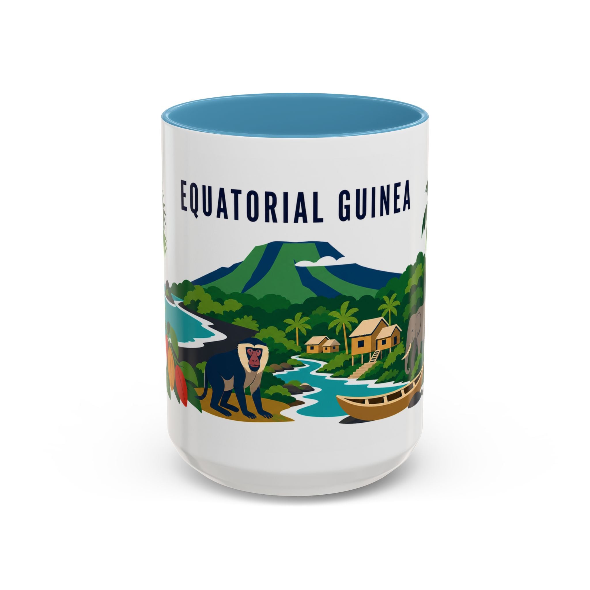 Equatorial Guinea Coffee Mug | Travel Souvenir Accent Mug | Country Gift Ceramic Cup 11oz 15oz