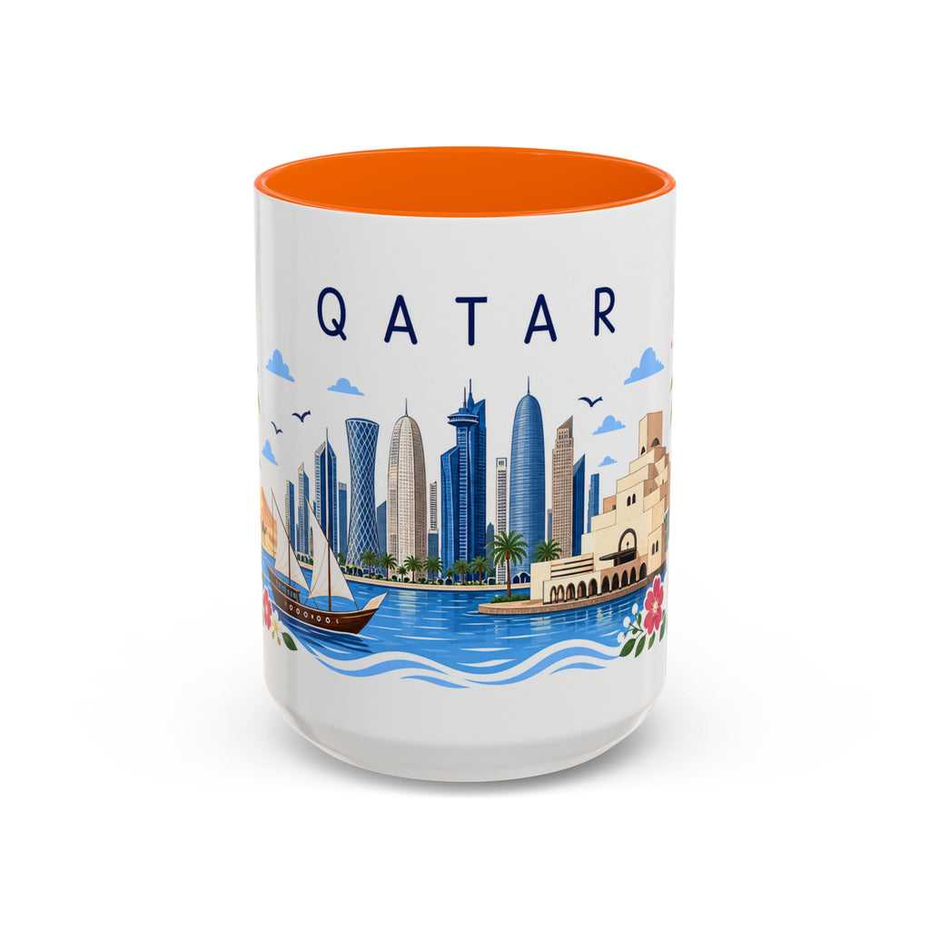 Qatar Coffee Mug | Travel Souvenir Accent Mug | Place Gift Ceramic Cup 11oz 15oz