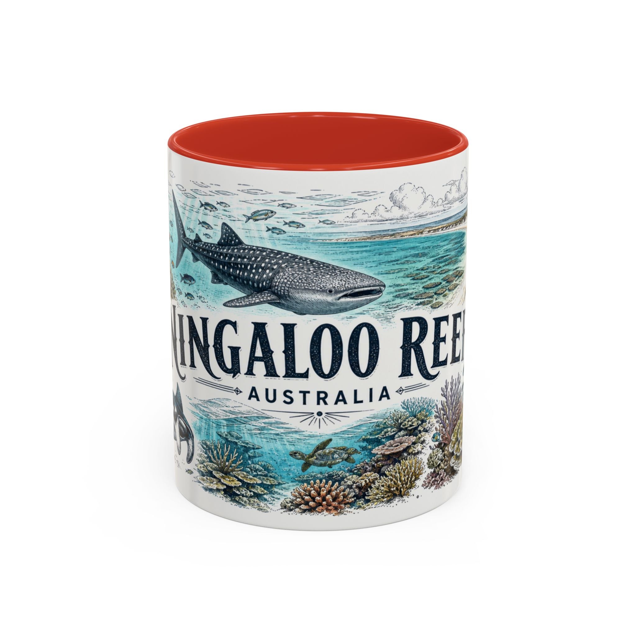 Ningaloo Reef Mug, Australia Travel Souvenir, Bucket List Gift, Accent Ceramic Coffee Mug 11oz 15oz
