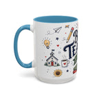 Best Teacher Ever Coffee Mug | Teacher Appreciation Gift | Accent Color Ceramic 11oz 15oz
