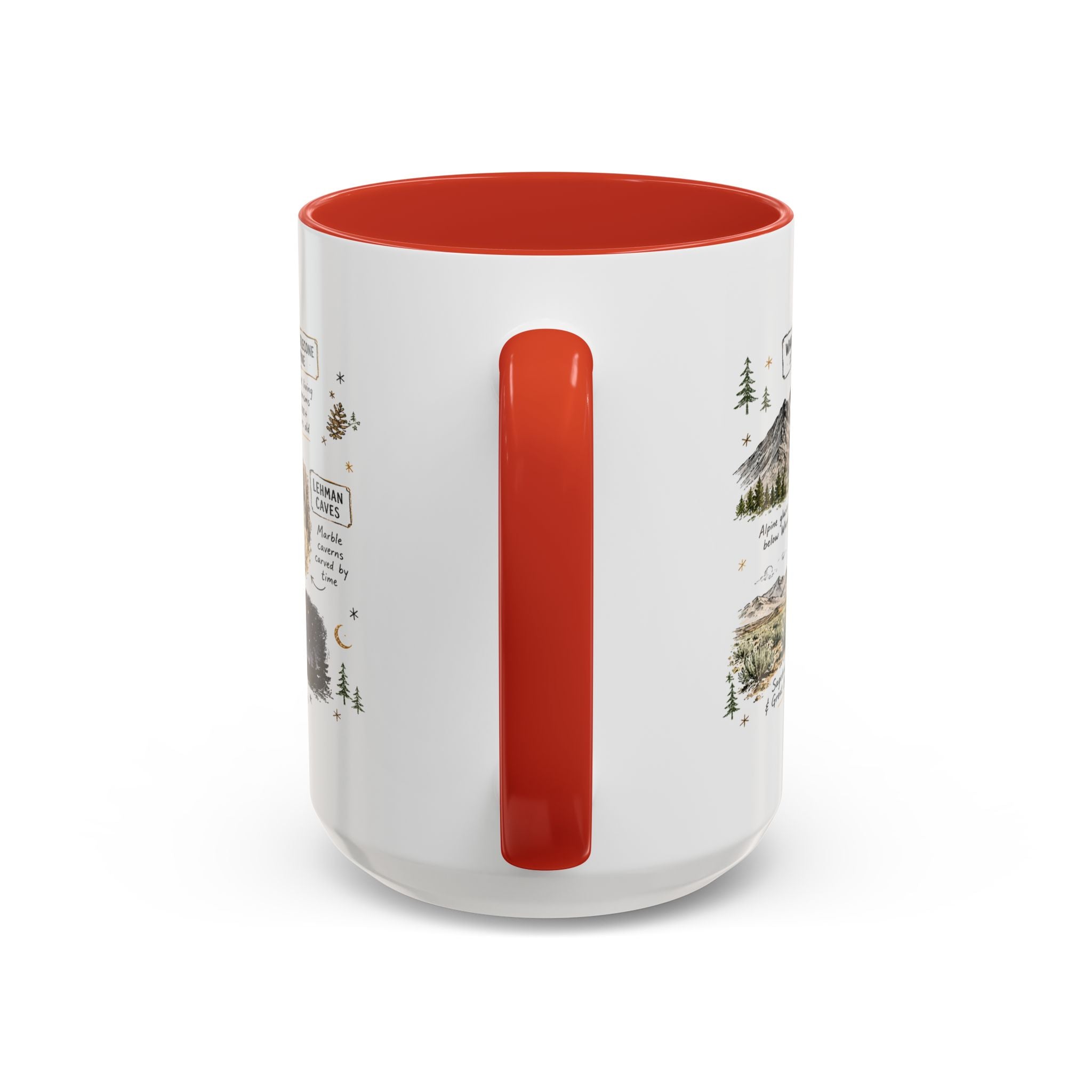 Great Basin National Park Coffee Mug | Nevada Desert Stargazing Hiking Gift | Accent Color Ceramic 11oz 15oz